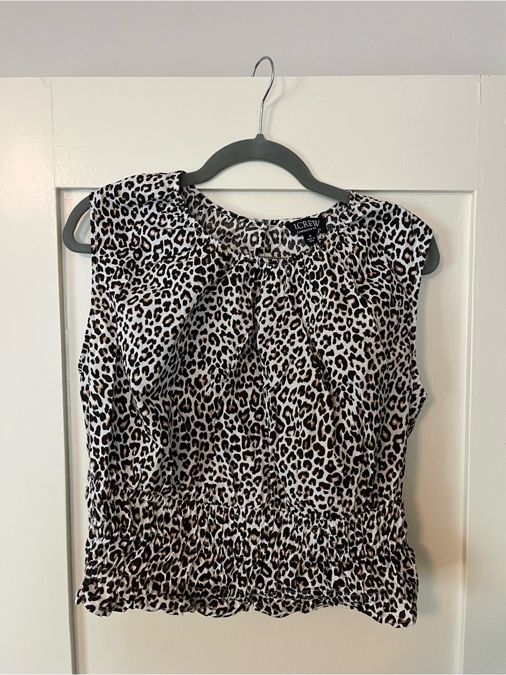 Fun leopard J. Crew casual top